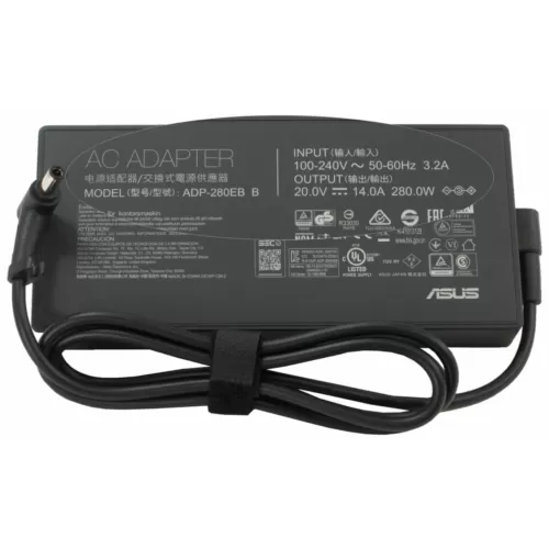 280W Asus Zenbook Pro 16X OLED UX7602 UX7602B UX7602BZ Power charger+cord